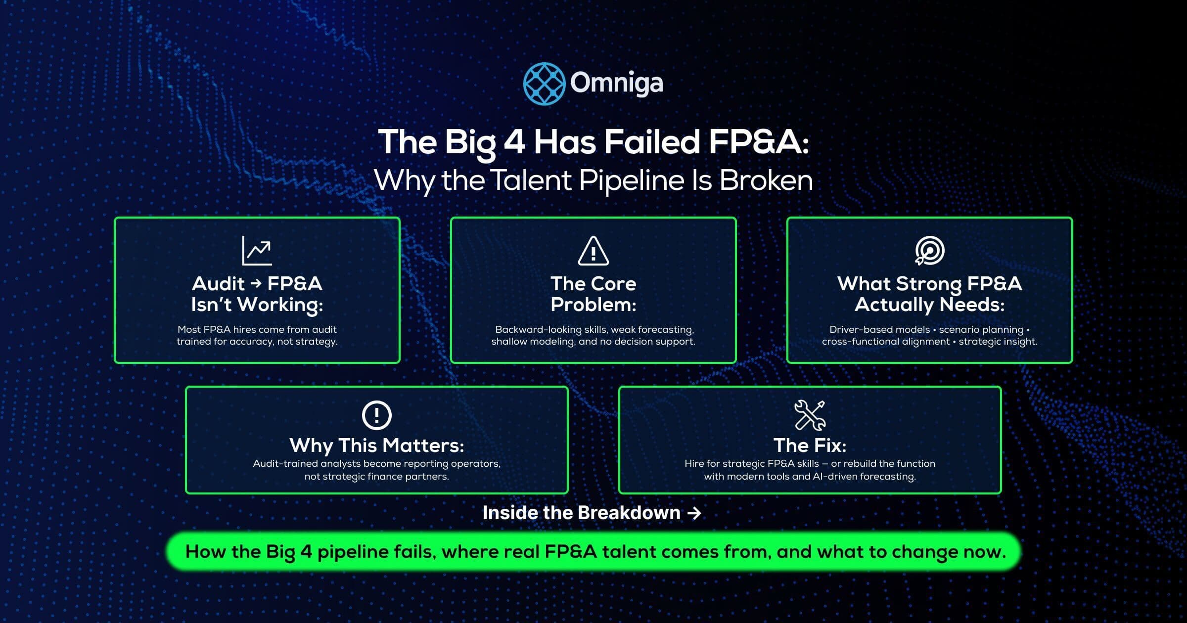 The Big 4 Has Failed FP&A: Why the Talent Pipeline Is Broken