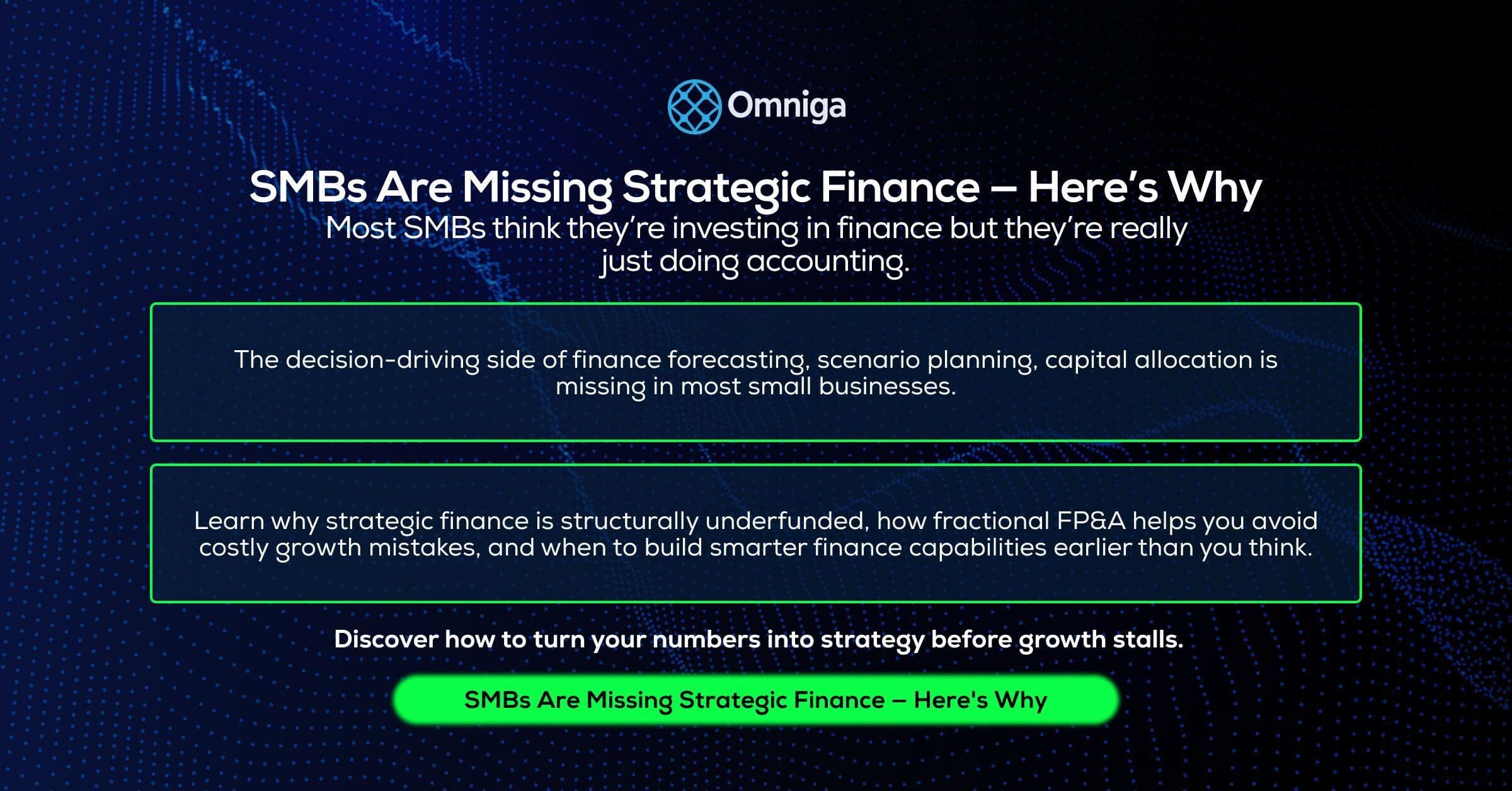 SMBs Are Missing Strategic Finance — Here's Why