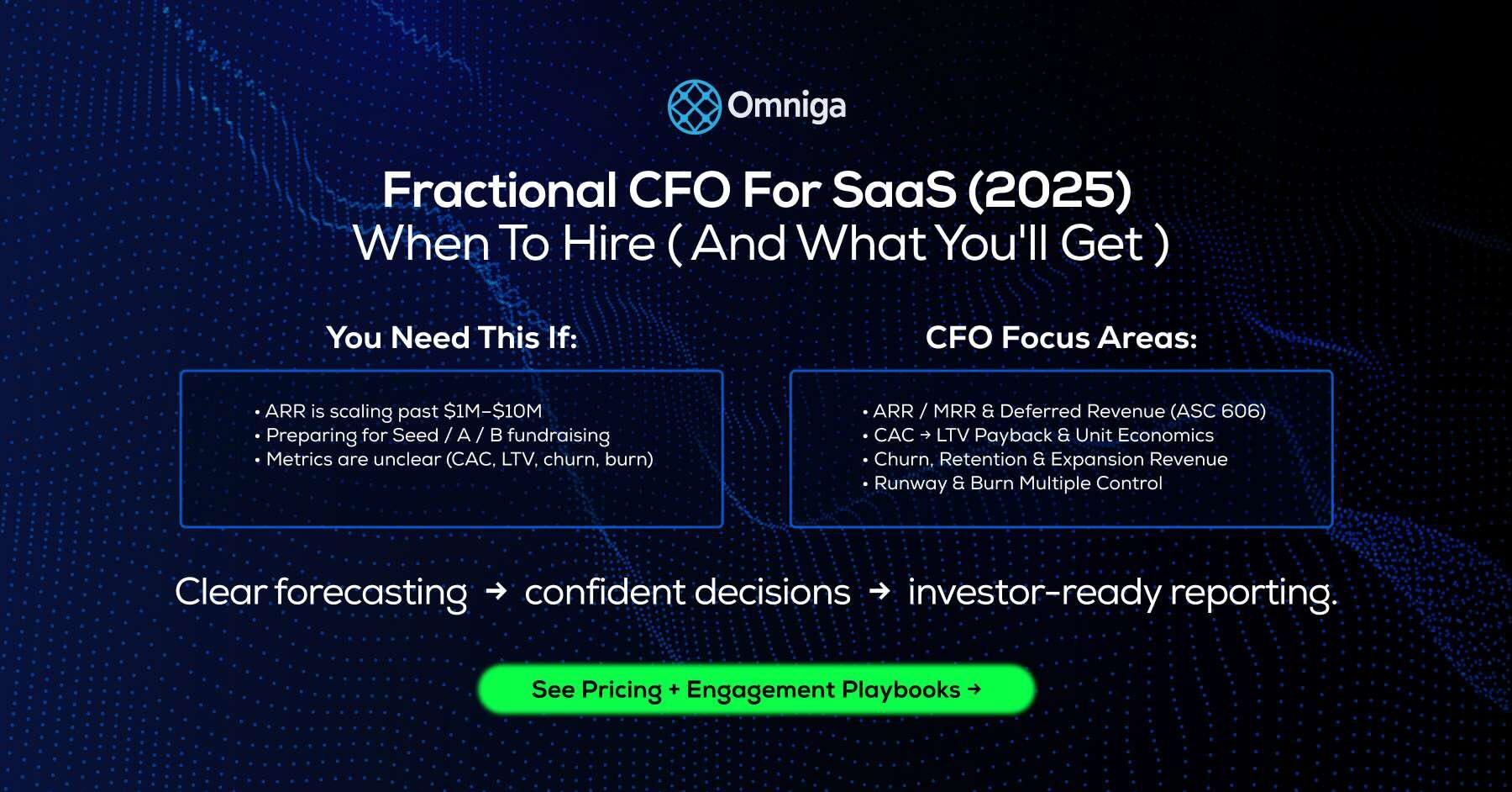 Fractional CFO for SaaS: When to Hire (and What You'll Get)